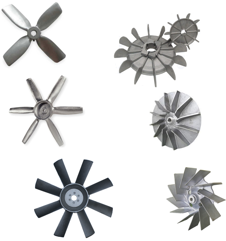 Rotor radial e axial para ventiladores e exaustores Rotor radial e axial para ventiladores e exaustores