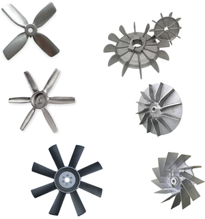 Rotor radial e axial para ventiladores e exaustores