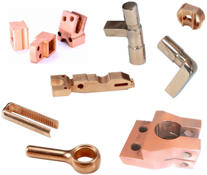 Conector e terminal de cobre para correntes elétricas elevadas